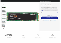 SAMSUNG 三星 860 EVO M.2 SATA 1TB 固态硬盘