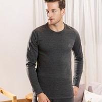  TINSINO 纤丝鸟 WH7001 男女款加绒加厚保暖内衣套装 (藏青、XL)