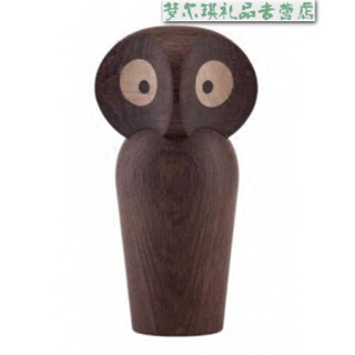 OWL 猫头鹰 玩具木偶摆件 橡木色 高13CM