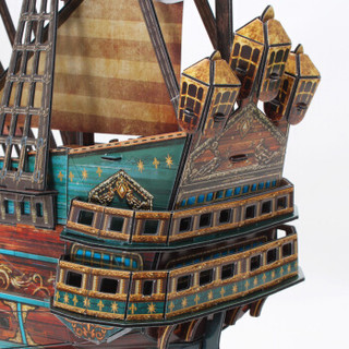 CubicFun 乐立方 加勒比海盗船模 T4017 3D立体拼图模型  圣菲利普号