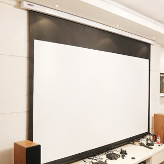 影辉 HE01电动投影机幕布120英寸16比9 白幕+左电源线