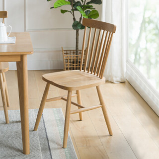 古木鑫 原始原素日式全实木餐椅 单个餐椅