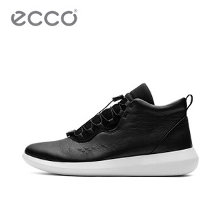 ecco 爱步 18SS450554 男士轻盈透气高帮户外鞋 黑色 40