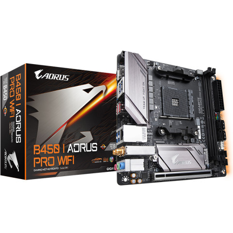 技嘉b450 i aorus pro wifi 台式机电脑游戏主板 am4接口迷你板