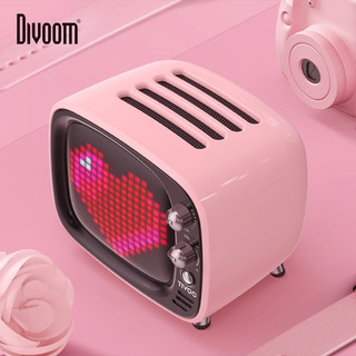 Divoom 点音Tivoo蓝牙音箱像素小电视便携式闹钟卡通可爱少女心迷你创意复古家用小音响带显示屏 绿色