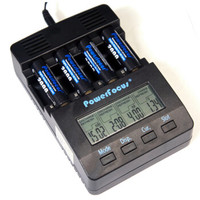 PowerFocus 能研 BC1000 液晶四槽五七号电池充电器 黑色 +凑单品