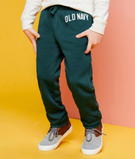 Old Navy男婴幼童 徽标图案松紧腰运动裤 286890 100cm(3岁) 炭黑色