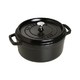 中亚Prime会员、绝对值：STAUB 圆形铸铁炖锅 24cm 3.8L 黑色哑光