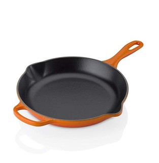 Le Creuset 酷彩 珐琅铸铁 圆形浅底煎锅 橙色 22cm