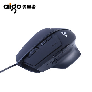 aigo 爱国者 Q68B 电竞游戏鼠标（黑色） USB有线 8键防滑滚轮