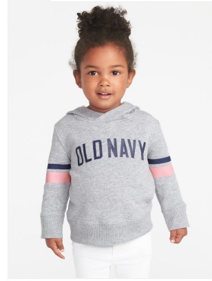  OLD NAVY 女童徽标连帽卫衣