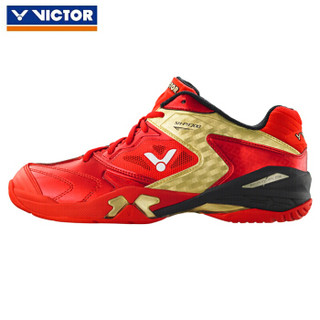VICTOR 威克多 SH-P9200-DX 羽毛球防滑运动鞋（红金色） 39/245码