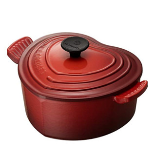 Le Creuset 酷彩 珐琅铸铁心形法式烧锅 1.9L 樱桃红