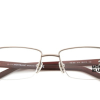 MONT BLANC 万宝龙 传承红与黑系列 MB385-014 半框光学眼镜