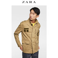 ZARA 00706290707 男士口袋衣摆装饰夹克 棕黄色 S码