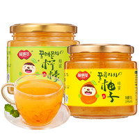 福事多 蜂蜜柚子茶 500g  蜂蜜柠檬茶 500g