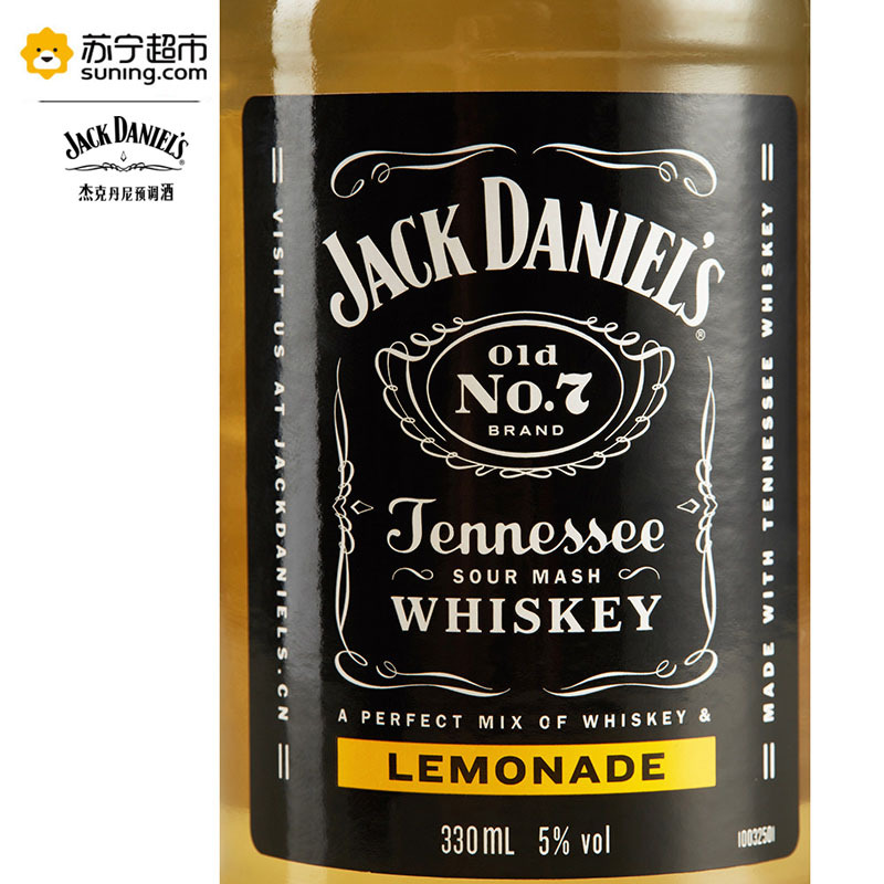 限地区jackdaniels杰克丹尼威士忌预调酒柠檬味330ml9件