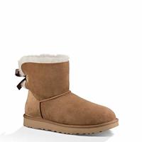 UGG australia UGG 1016501 女士雪地短靴（栗子棕色）经典贝莉蝴蝶结 防泼水防污