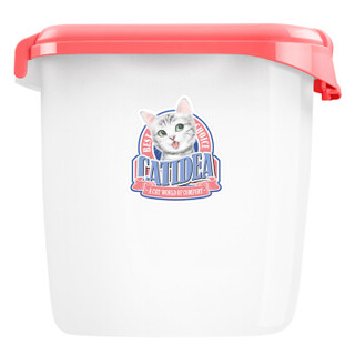 猫乐适 猫粮桶防潮储粮桶狗粮储存密封桶双开盖大号5kg宠物用品（送粮勺）CF102-5粉色