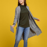 OLD NAVY 女士中长款无扣开襟针织衫