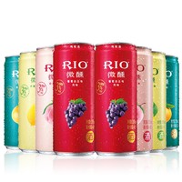 锐澳（RIO）洋酒 鸡尾酒 预调酒 微醺系列组合 330ml*8罐（微醺4种口味*2） *3件