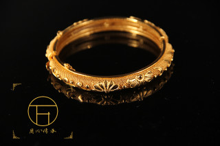 万宝德纯银花丝镶嵌彼岸花手镯