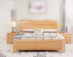 进畅家具 床 实木床新中式1.5m1.8米进口榉木储物床气动高箱简约现代双人床主卧婚床(1.8*2米 床)