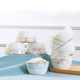 景德镇骨瓷方碗10个装陶瓷碗碟套装北欧创意简约餐具家用吃米饭碗