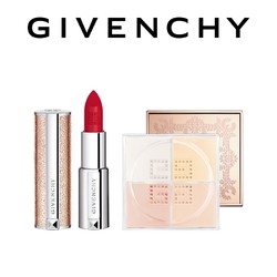 GIVENCHY 纪梵希 MYSTIC GLOW 2018圣诞限量 小羊皮唇膏+四宫格散粉套装