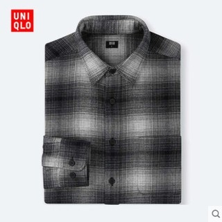 优衣库 UNIQLO 416055 男装 法兰绒格子衬衫(长袖)  