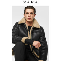 ZARA 男士抓绒翻领双面夹克外套