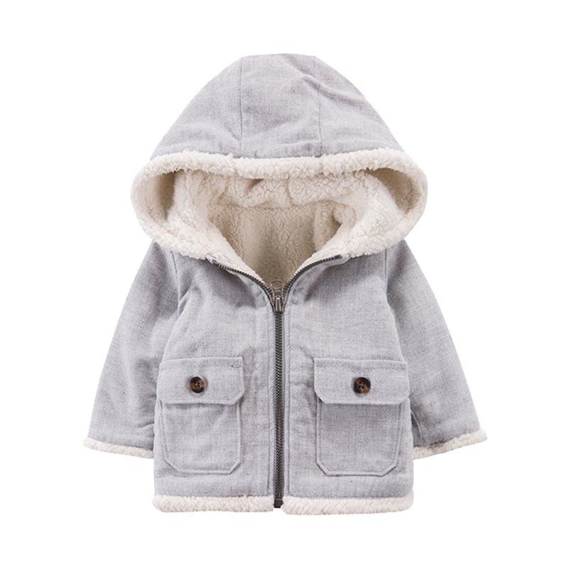 carter’s 男宝宝灰色带兜连帽外套