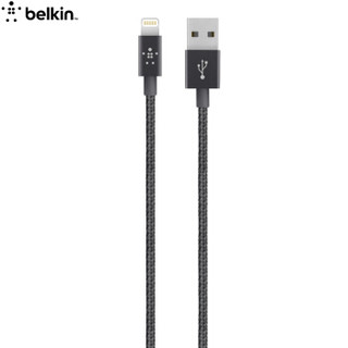  belkin 贝尔金 苹果 MFi认证 尼龙编织充电线 (黑色、1.2m)