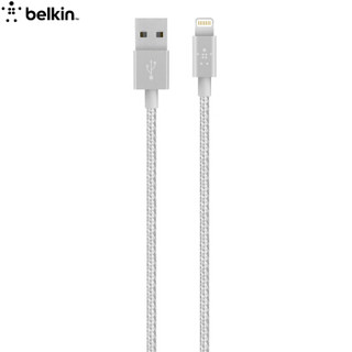  belkin 贝尔金 苹果 MFi认证 尼龙编织充电线 (银色、1.2m)