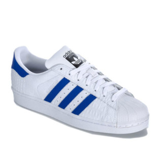 adidas Originals男士 Superstar 运动鞋 White blue UK8.5