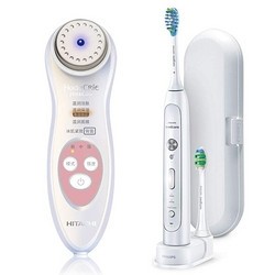 HITACHI 日立 CM-N5000 保湿清洁美容仪+飞利浦 HX9192/01 电动牙刷