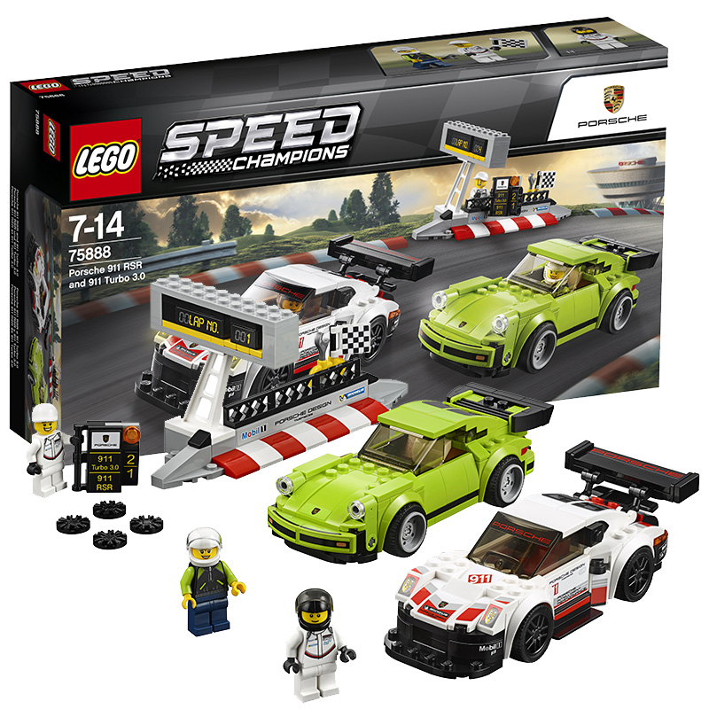 lego乐高超级赛车系列75888保时捷911rsr和911turbo30