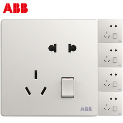  ABB 轩致  AF225 一开五孔 5只装 +凑单品