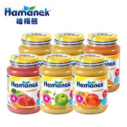 hamanek 哈梅熊 欧洲进口190g*6婴幼儿宝宝辅食水果泥