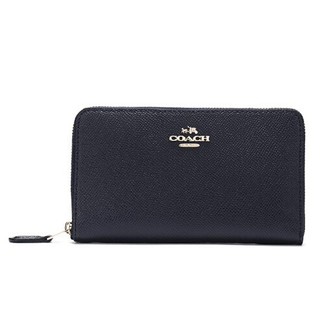 COACH 蔻驰 Medium Zip Around 女士钱包 58584 LINAV 海军蓝 中号