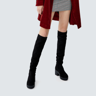 PULL&BEAR 15001311 女士瘦腿高跟长筒过膝靴