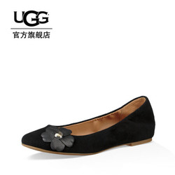 UGG 2018早春新款女士单鞋西蒙娜系列波比款平底鞋 1092585 BLK | 黑色 38