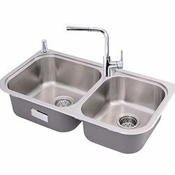 KOHLER 科勒 齐乐大小槽台上厨盆 72474T-2KD-NA