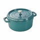  中亚Prime会员、绝对值：STAUB 圆形铸铁炖锅 24cm 3.8L 蓝绿色　