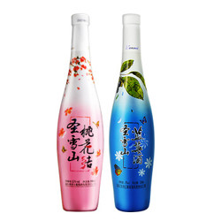 圣雪山 低度水果酒 女士酒 500ml 桃花结1瓶+蓝莓酒1瓶