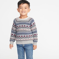 OLD NAVY 幼儿民族风图案长袖针织衫