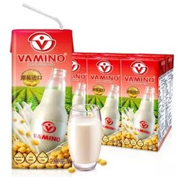 泰国进口 哇米诺VAMINO原味豆奶饮料纸盒装250ml*6盒 *3件