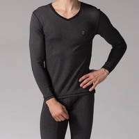 帕兰朵 男士莫代尔紧身保暖内衣套装