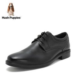 Hush Puppies 暇步士 2018秋季新款啡色牛皮革男皮鞋商务正装鞋B2J01CM8 黑色 40 +凑单品
