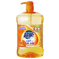 超能 离子去油洗洁精(西柚祛腥)1.5kg 加浓 食用小苏打去油污（新老包装随机发货）